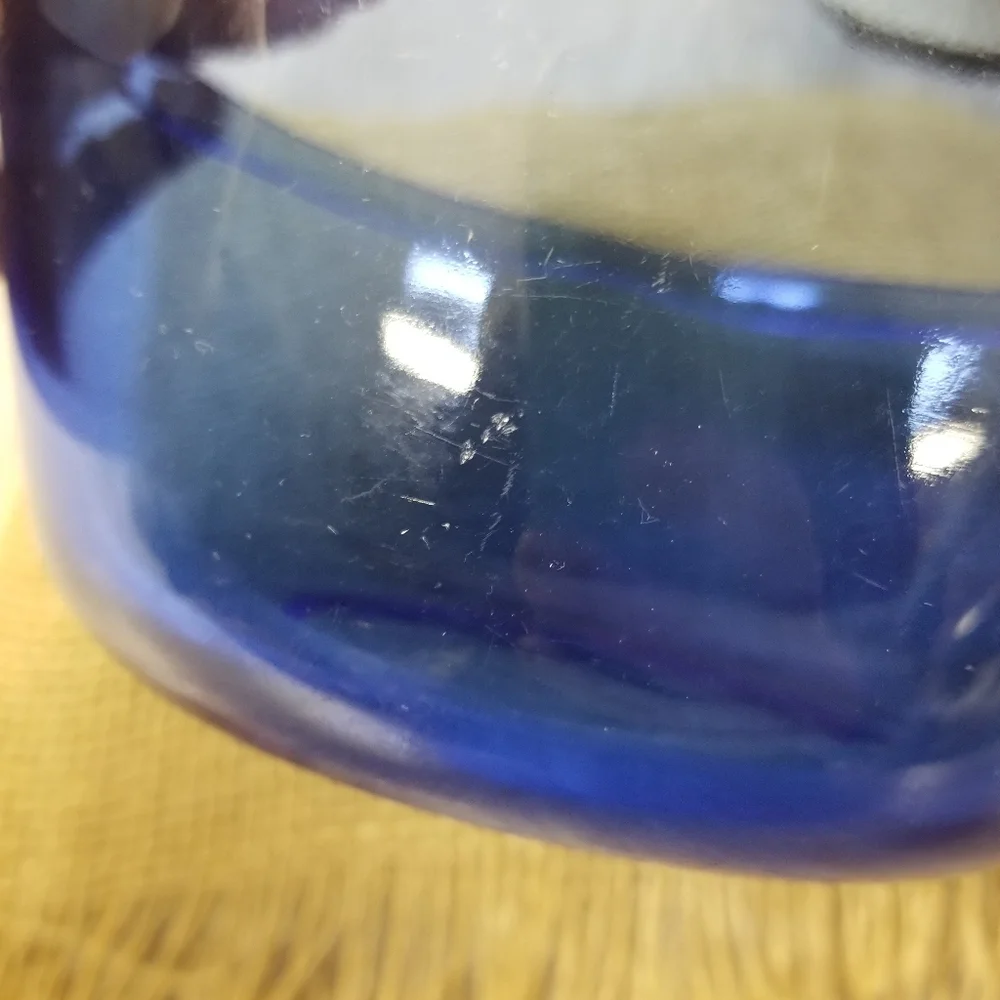 Vintage Cobalt Blue Mixing Bowl